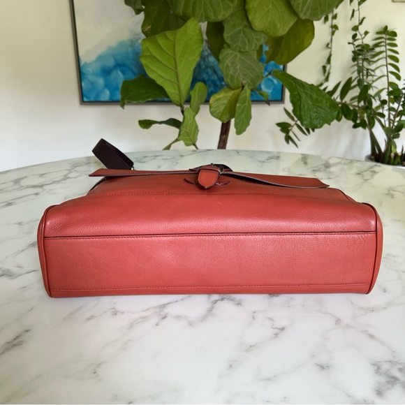 Coach Hudson Messenger Crossbody Laptop Bag Terracotta Leather - Picture 10 of 16